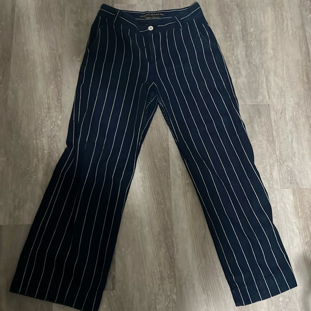 Lauren Ralph Lauren’s Women's Pinstripe Twill Straight Pants